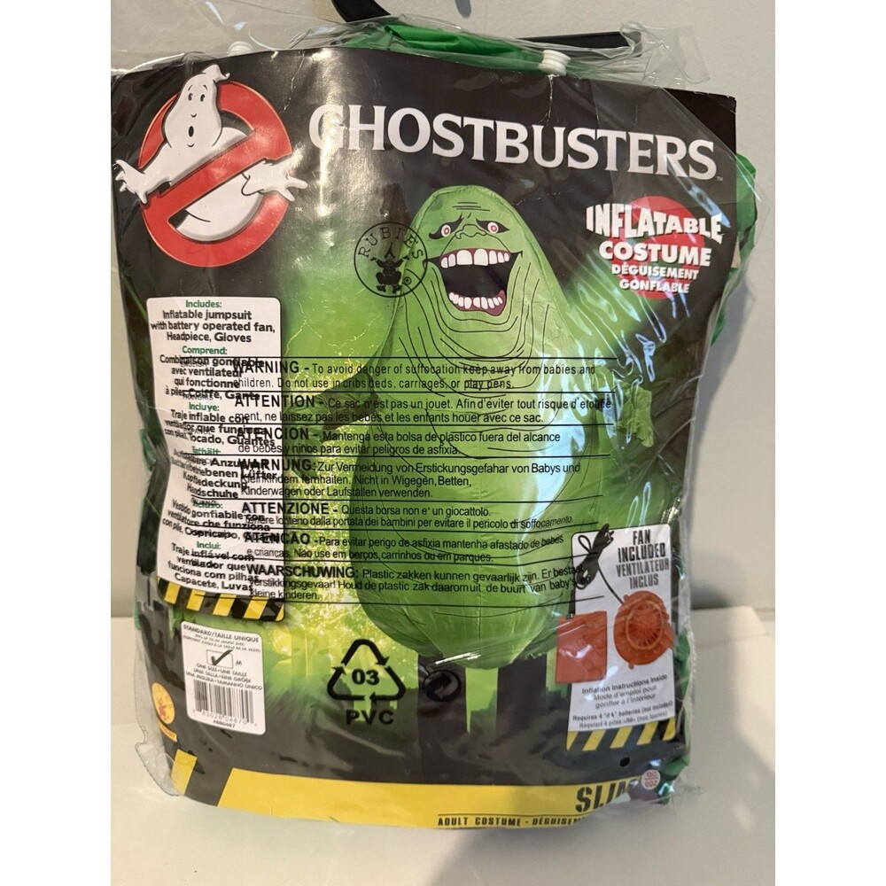 Ghostbusters Slimer Inflatable Costume Adult One Size Halloween. Tested WORKS